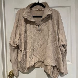 Free People poncho sweatshirt.